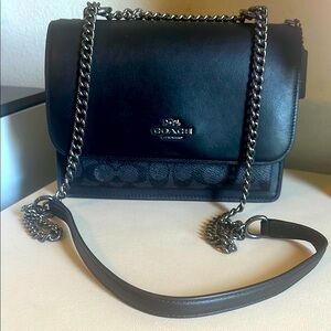 Coach Black Crossbody Bag with Chain Strap